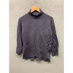 Bartolini Wool‎ Cashmere Sweater Womens Large Gray Hi Low Hem Made In Italy